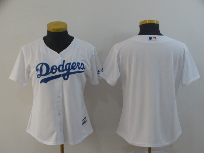 Women Los Angeles Dodgers Blank White Game MLB Jersey